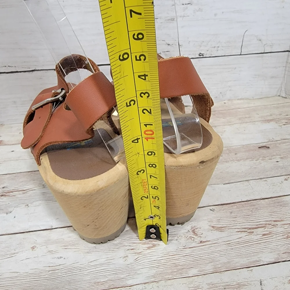 MIA Brown Leather Mules - Picture 2 of 11